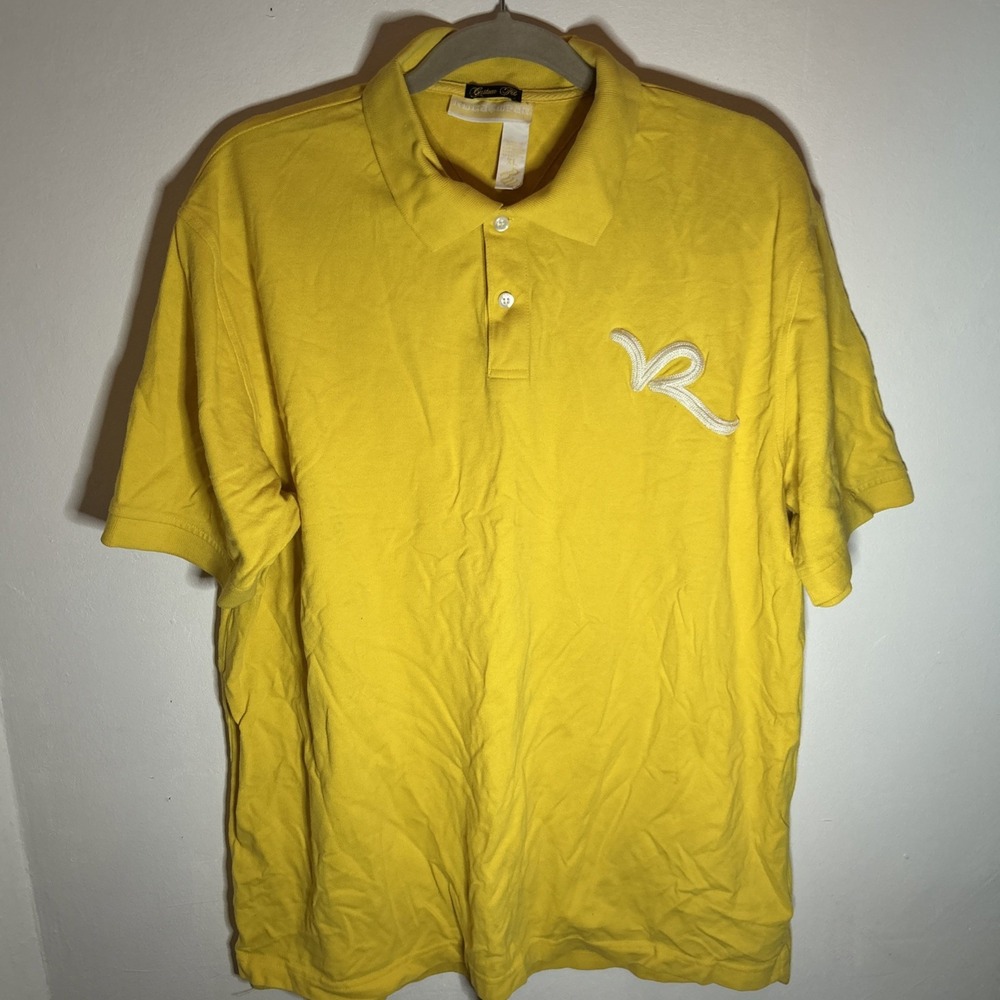 Vintage Y2K Rocawear Yellow Polo Sz XL Jay Z